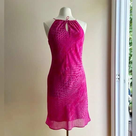 express pink slip dress 90’s Y2K Express Pink Slip Dress size 5/6